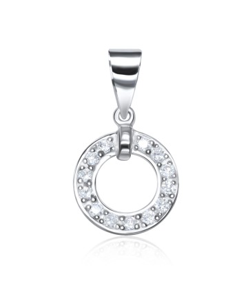 Donut CZ Silver Pendant SPEB-2952